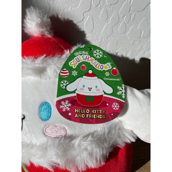 Squishmallows Hello Kitty® And Friends 8" Cinnamoroll® Santa Plush Toy - Picture 6 of 6